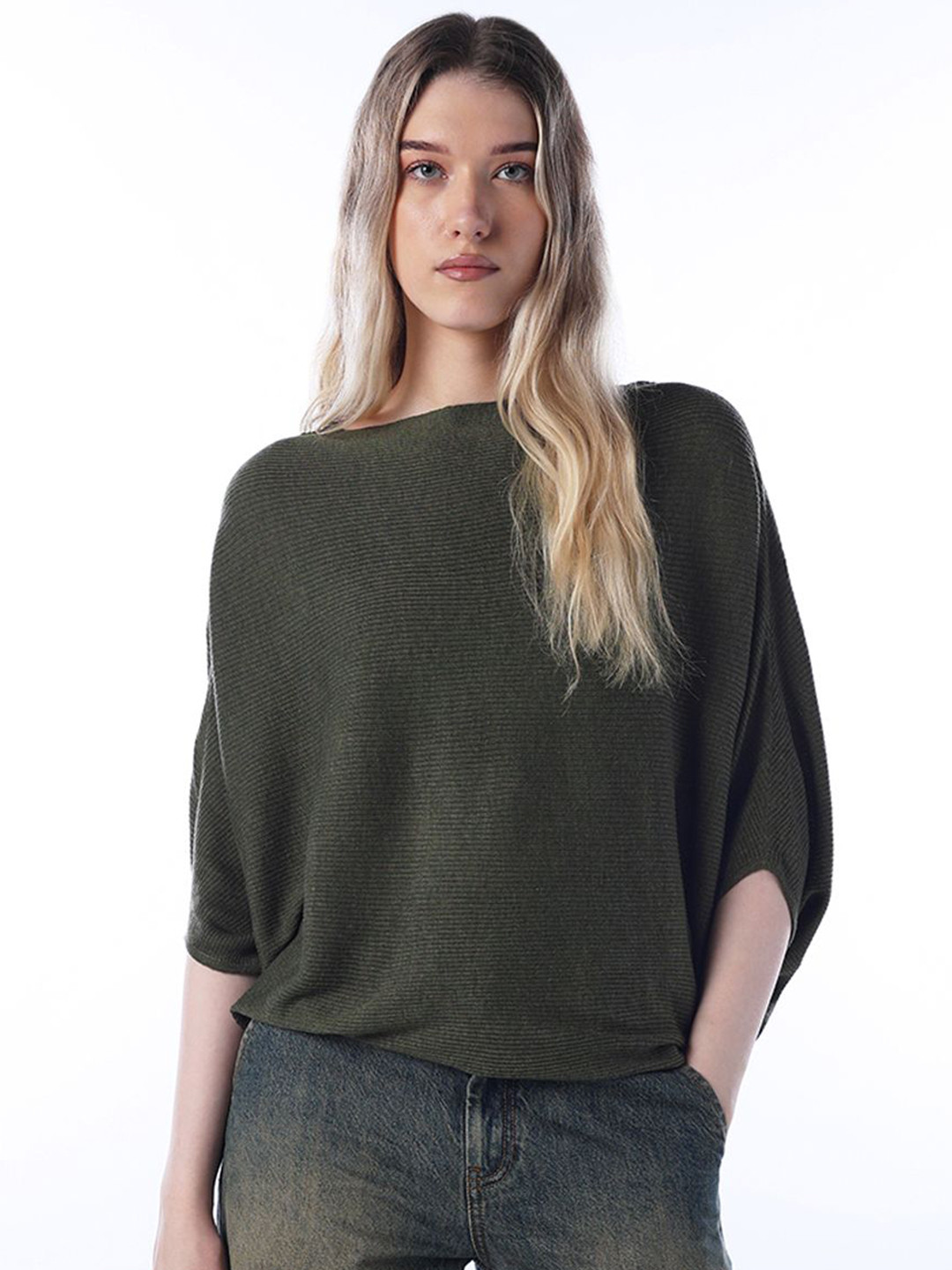 ONLY JDYNEW BEHAVE Women Boat Neck Pullover with Fuzzy Detail