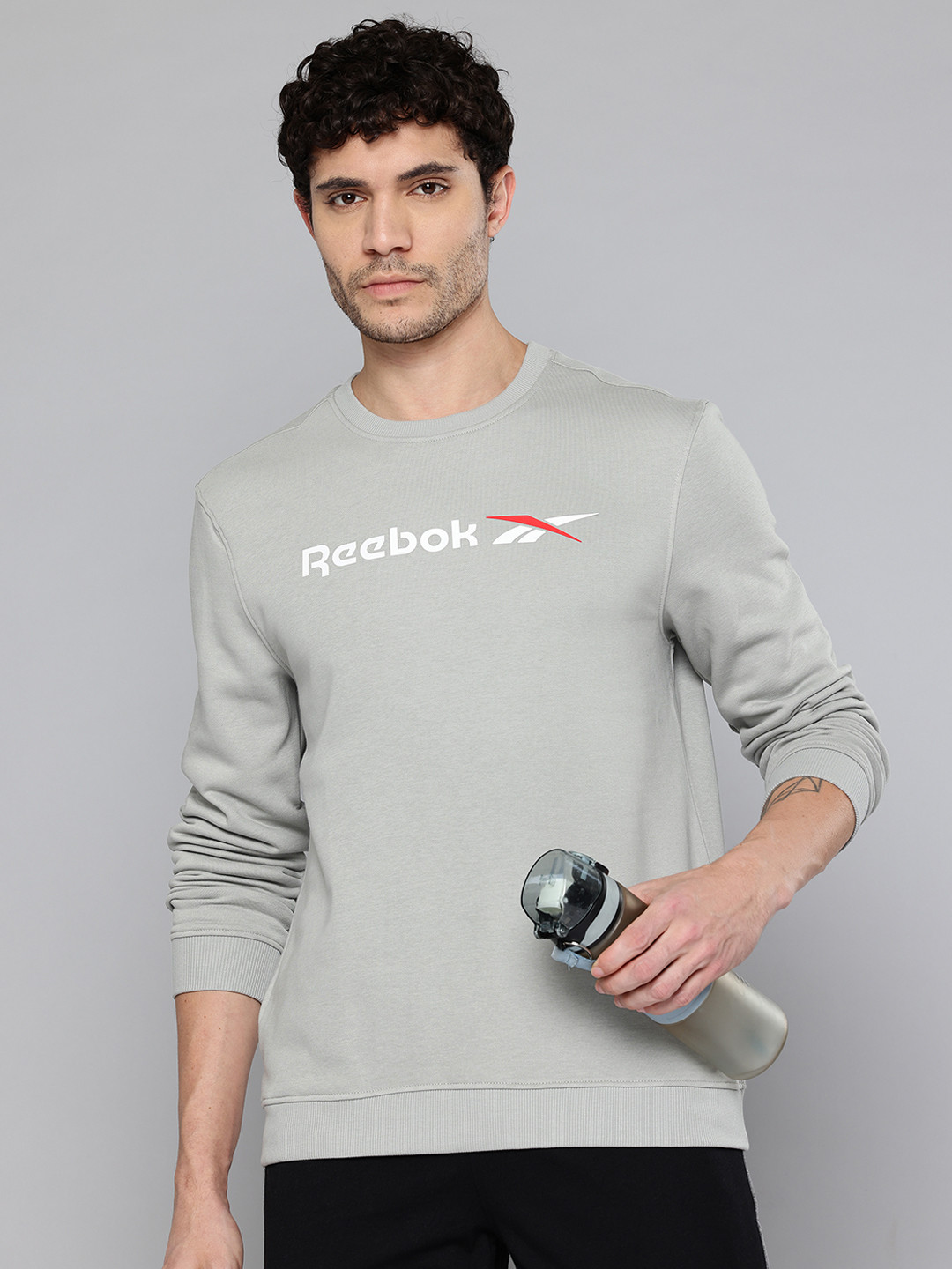 Reebok Brand Logon Printed Pullover Sweatshirt