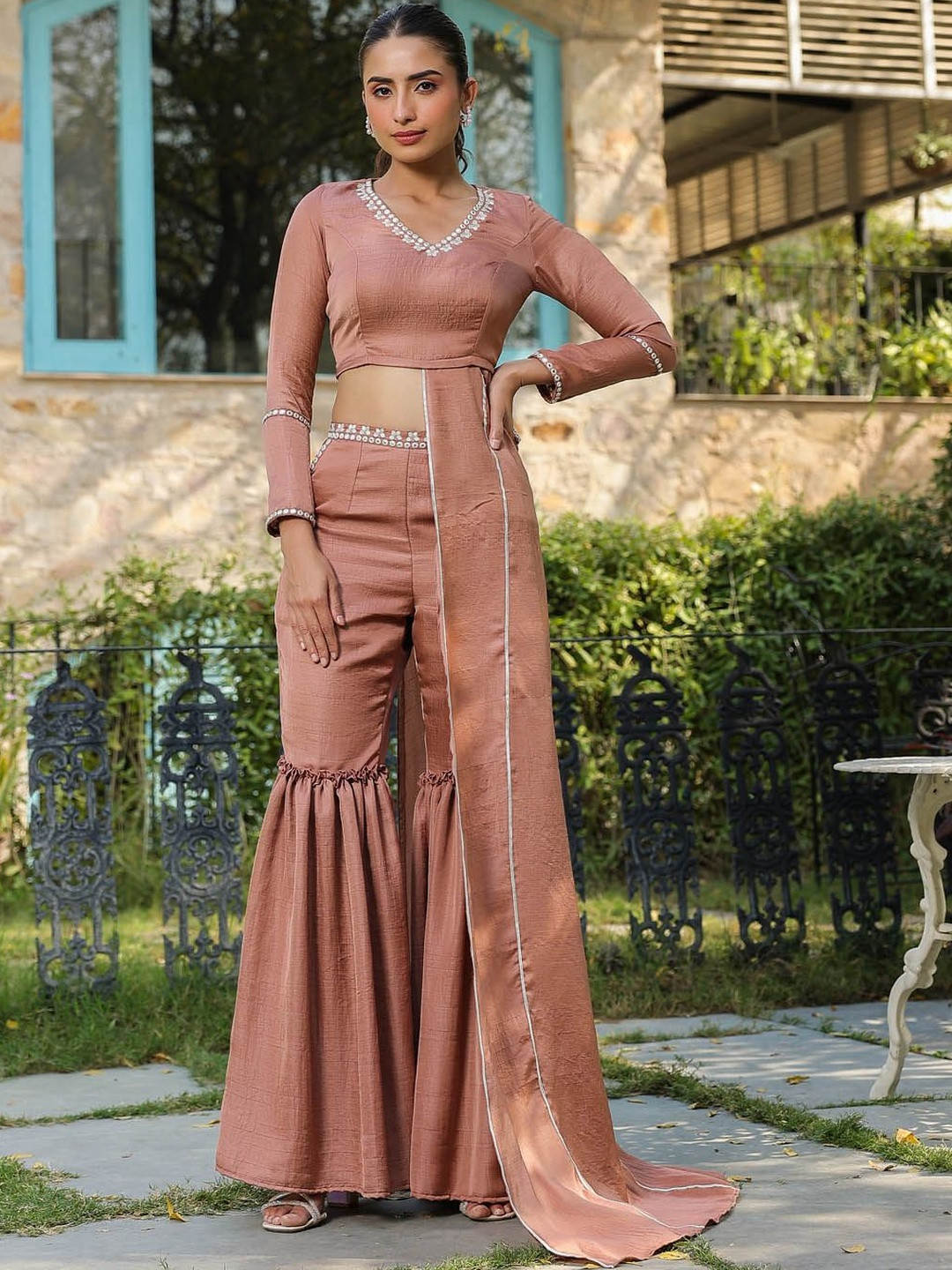 Anastay Clothing Women Top and Flared Sharara