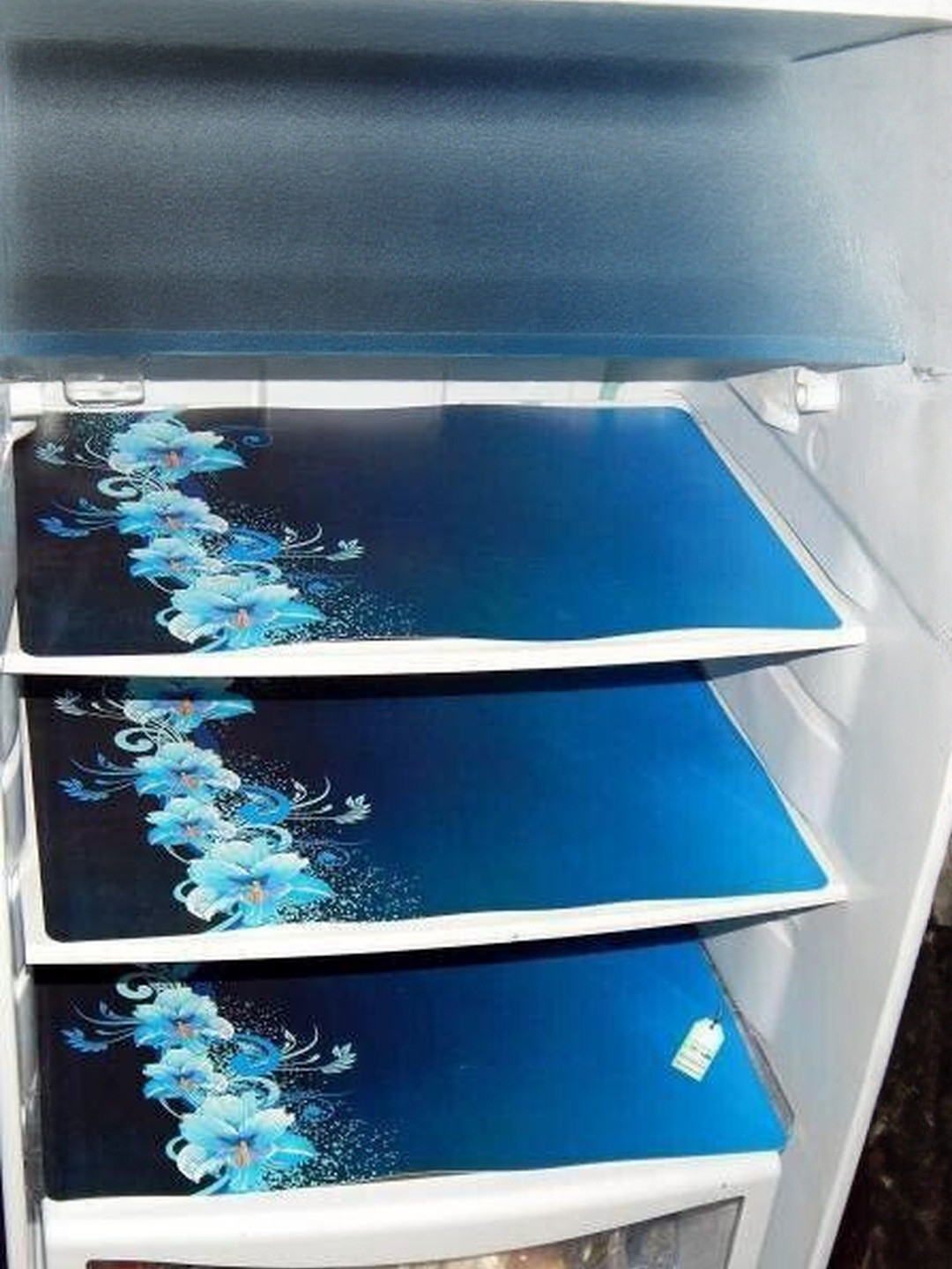 Cread Craft 3 Pcs Blue Printed Fridge Mats