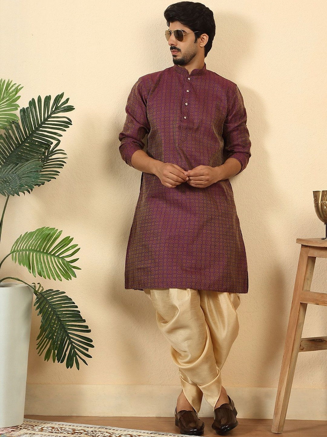 KRAFT INDIA Men Regular Kurta with Dhoti Pants