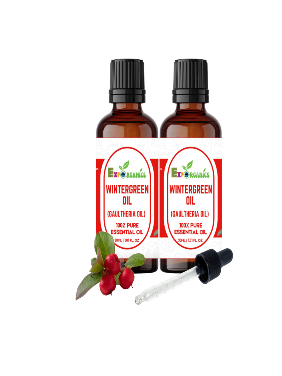 EXPO ORGANICS Set Of 2 Wintergreen Essential Oil - 30 ml Each