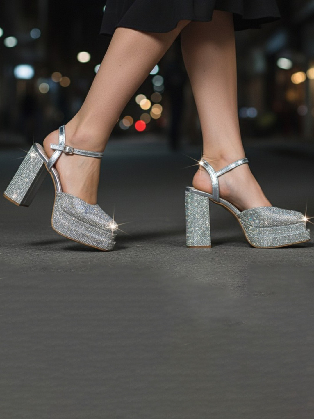 Sole House Women Embellished Square Toe Block Heels Mary Janes with Ethnic - Embellished