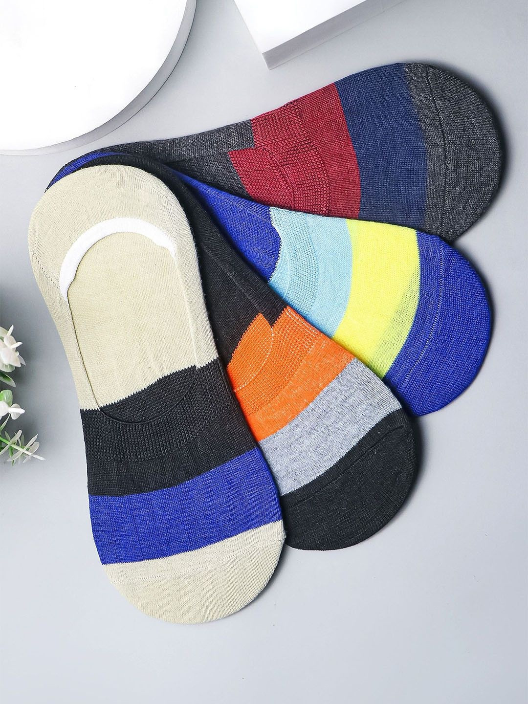 OGIMI- Ohh Give me Men Pack Of 4 Assorted Shoe Liner Socks