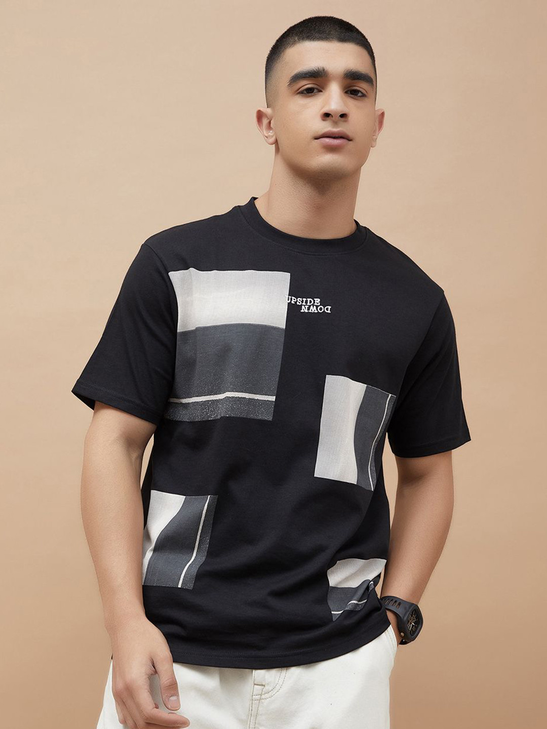Fame Forever by Lifestyle Graphic Printed Round Neck Pure Cotton T-shirt