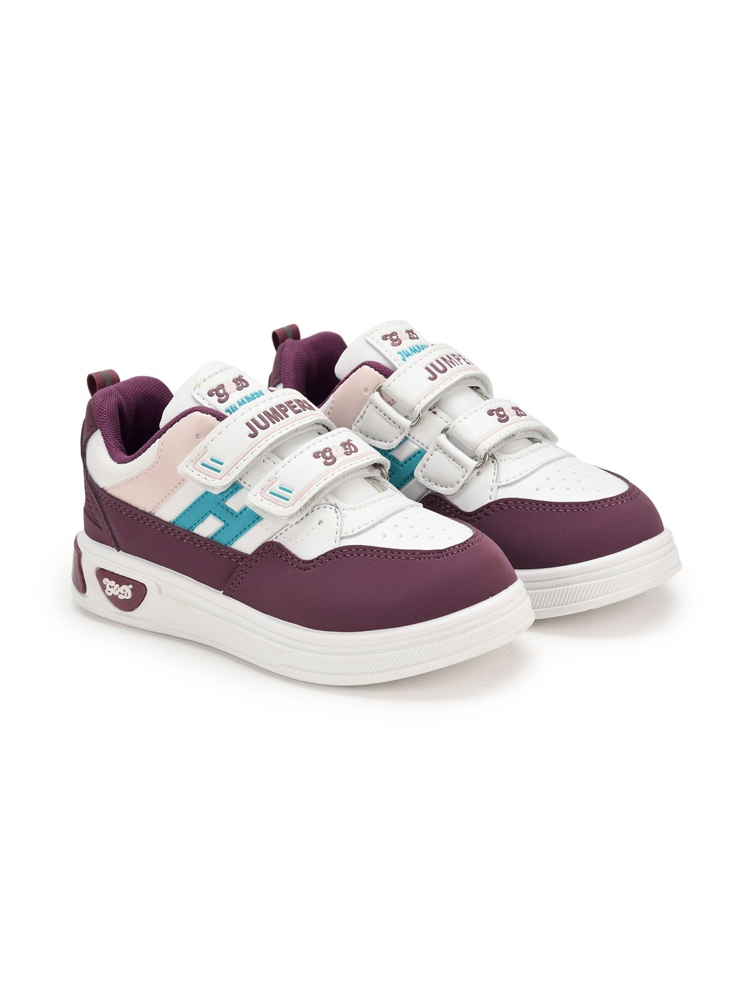 G&D Kids Colourblocked Velcro Round Toe Sneakers