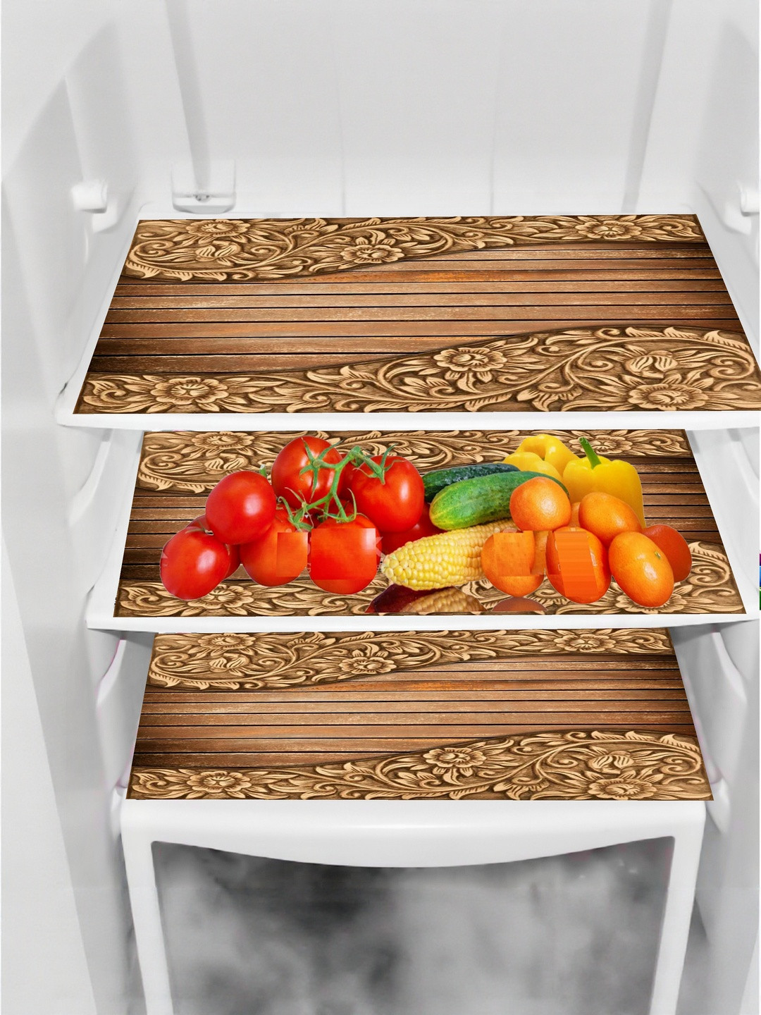 Cread Craft Set Of 3 Refrigerator Mat