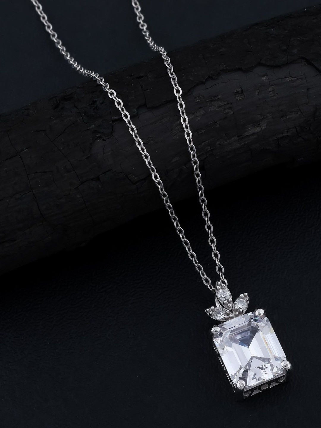 Orebella Silver Rhodium-Plated Necklace