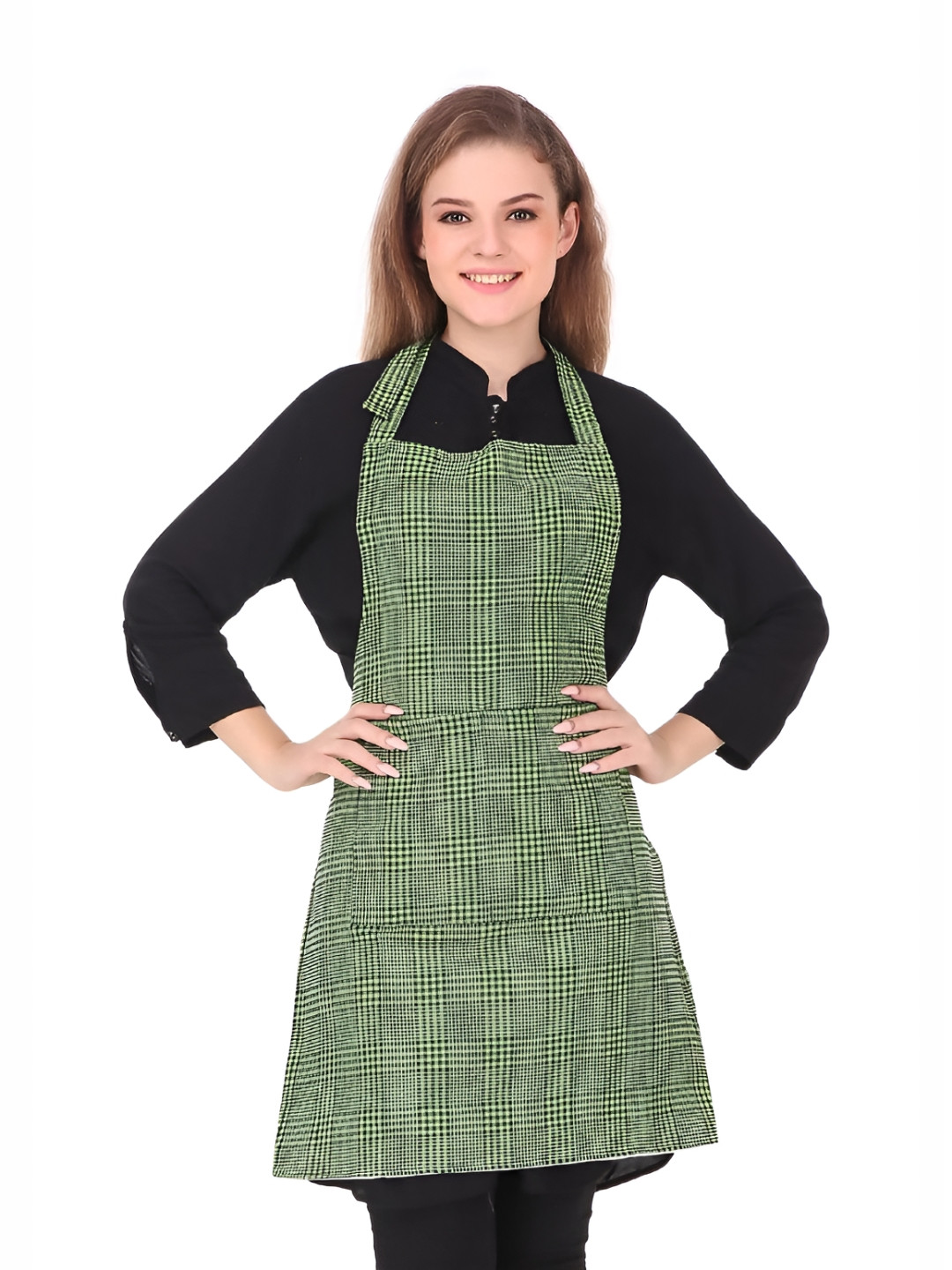 DESNUDA Green Checked Waterproof Apron