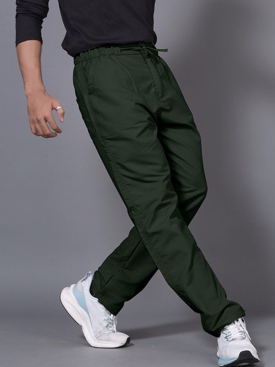 ADITYA TRADE LINK Men Regular Fit  Mid-Rise Flat-Front Trousers