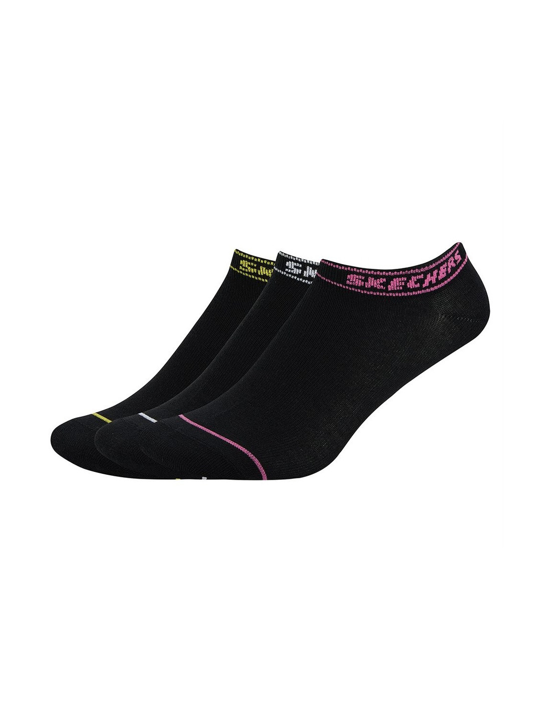 Skechers Women Pack Of 3 Striped Cotton Ankle Length Socks