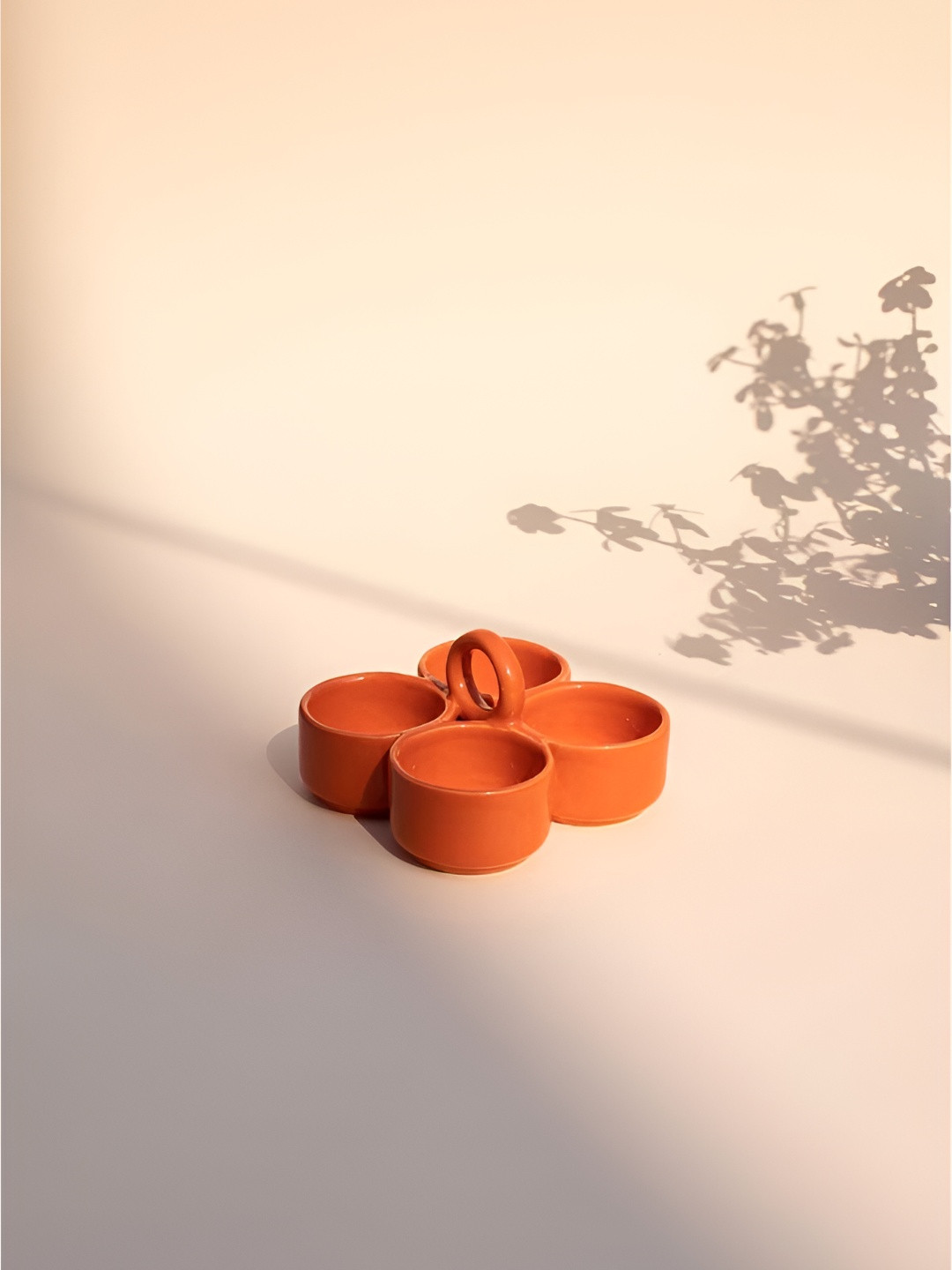 FREEDOM TREE Color Pop Orange Dishwasher & Microwave Safe Ceramic Spice Cellar Container