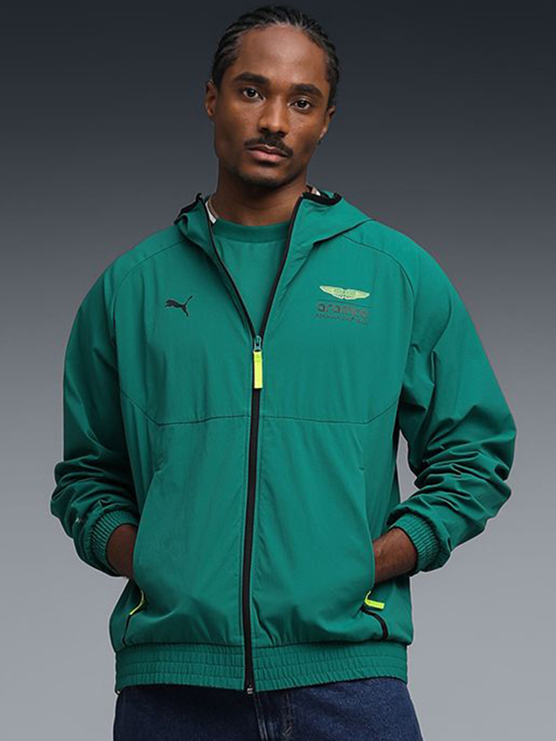 PUMA Motorsport ASTON MARTIN ARAMCO F1(r) TEAM PUMATECH Men's Hooded Jacket