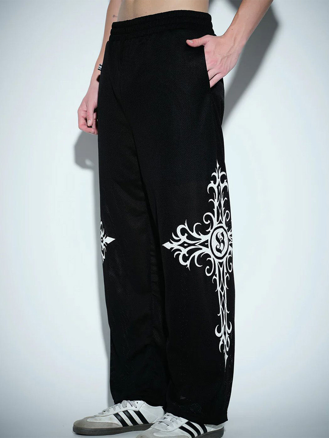 Bonkers Corner Men Printed Cotton Mid-Rise Regular The Watcher Pants