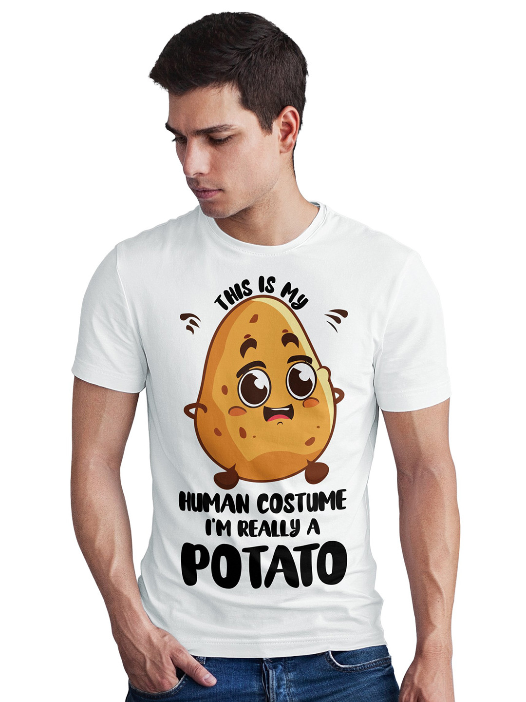 Seekbuylove Men Funny Potato T-Shirt