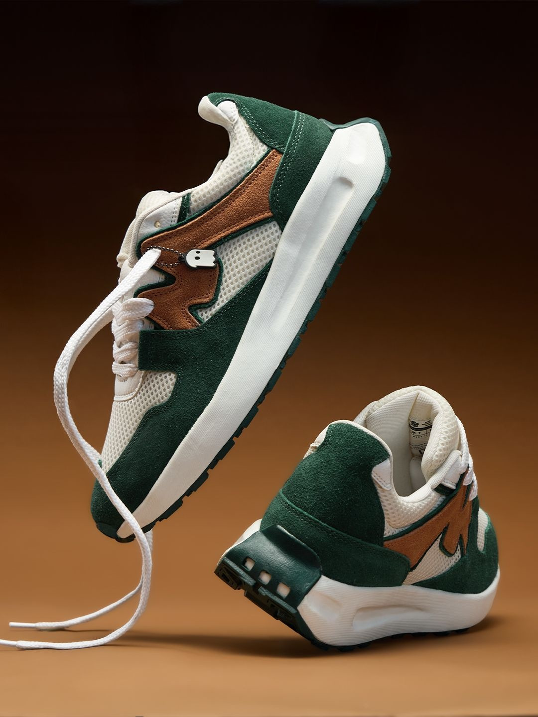 The Souled Store Men Souled Cedar Rush Colourblocked Suede Sneakers