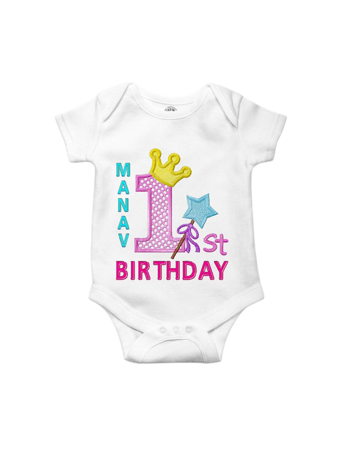 THE PRINT PLATTER Infants The Print Platter 1st Birthday Ultra Bio Wash Bodysuit