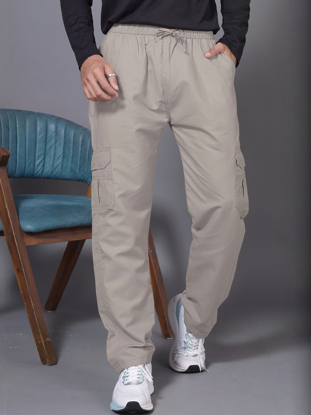 ADITYA TRADE LINK Men Relaxed Regular Fit Mid-Rise Side Pocket Trousers