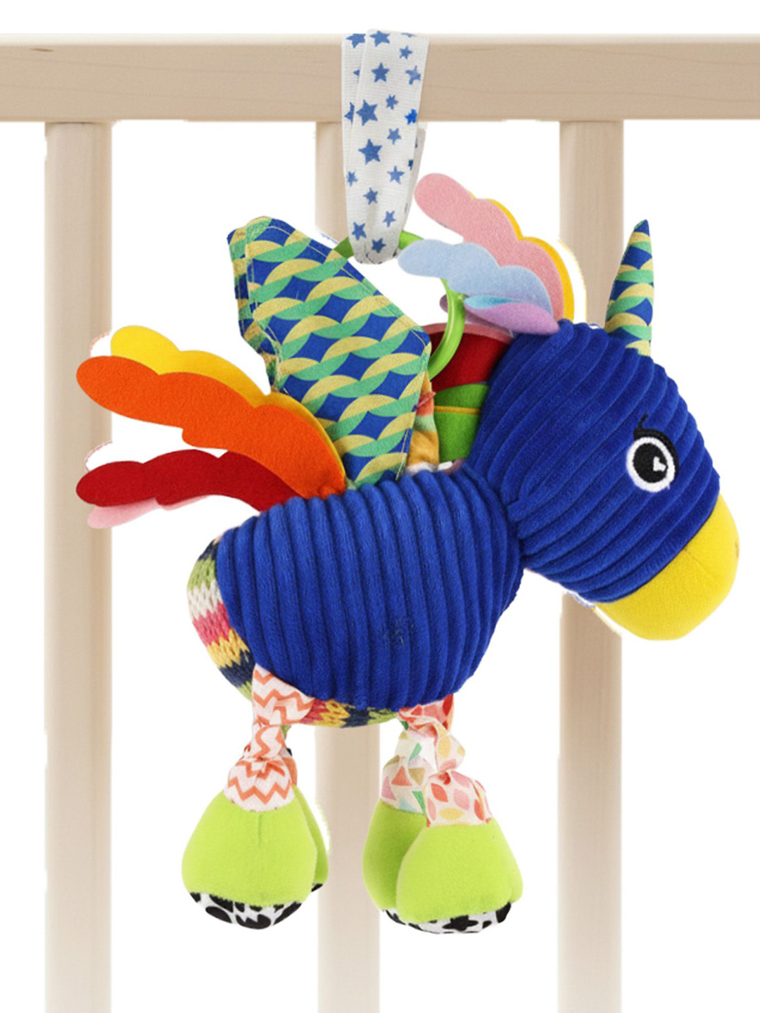 Nuluv Infants Kids Sparkly Unicorn Filled Non-Allergic Soft Rattle Toy With Gentle Sound