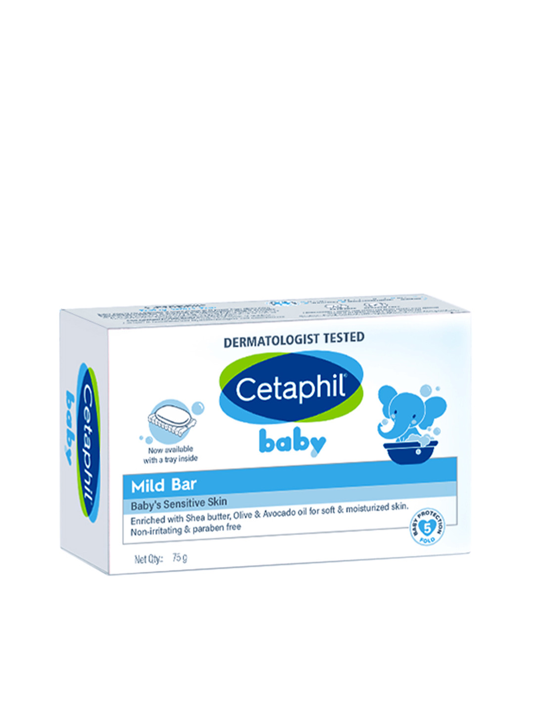 Cetaphil Baby Mild Bar Kids Soap with Shea Butter for Face & Body - 75 g