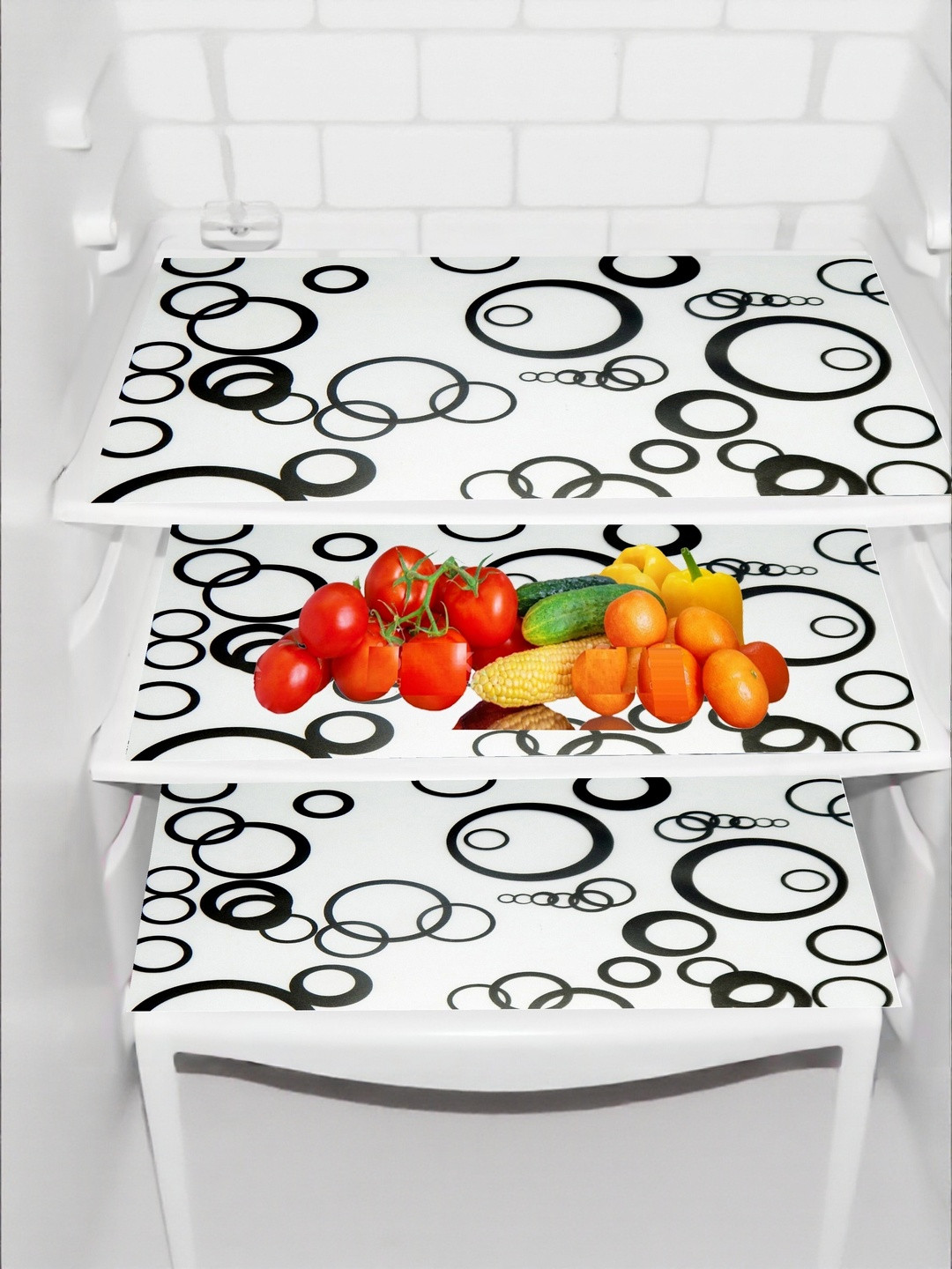 Cread Craft Pack Of 3 Printed Fridge Mat