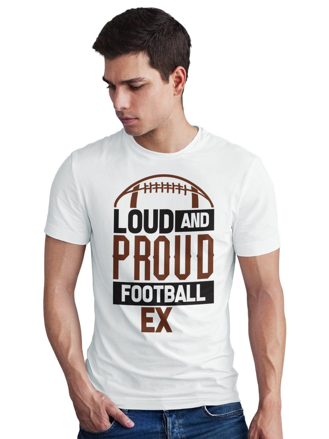 Seekbuylove Loud And Proud Printed Round Neck Short Sleeves Pure Cotton Bio Finish T-shirt