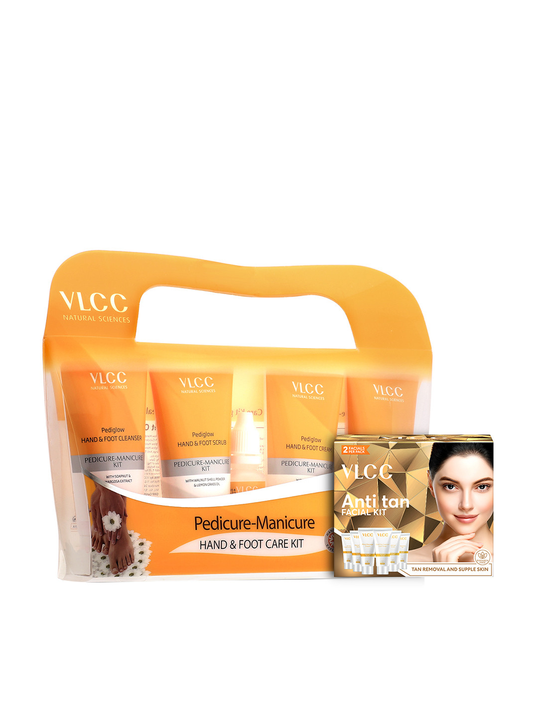 VLCC Anti Tan Facial Kit 60g & Pedicure-Manicure Hand & Foot Kit 150g + 60ml