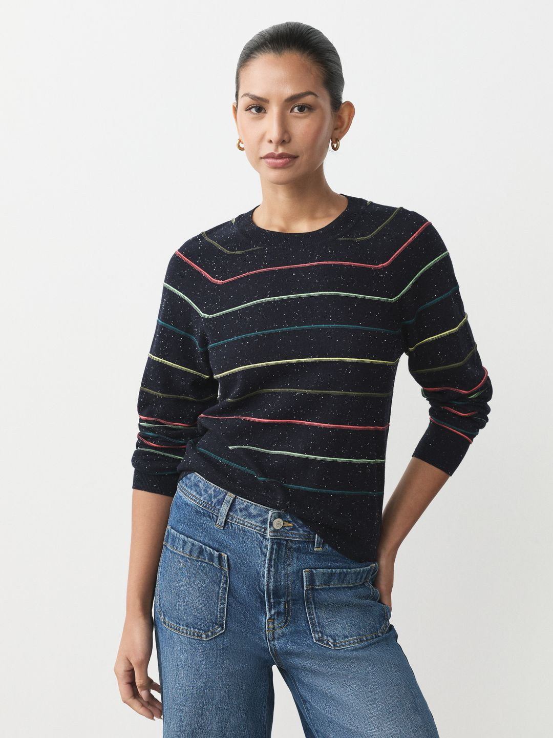 NEXT Multi-Striped Round Neck Pullover