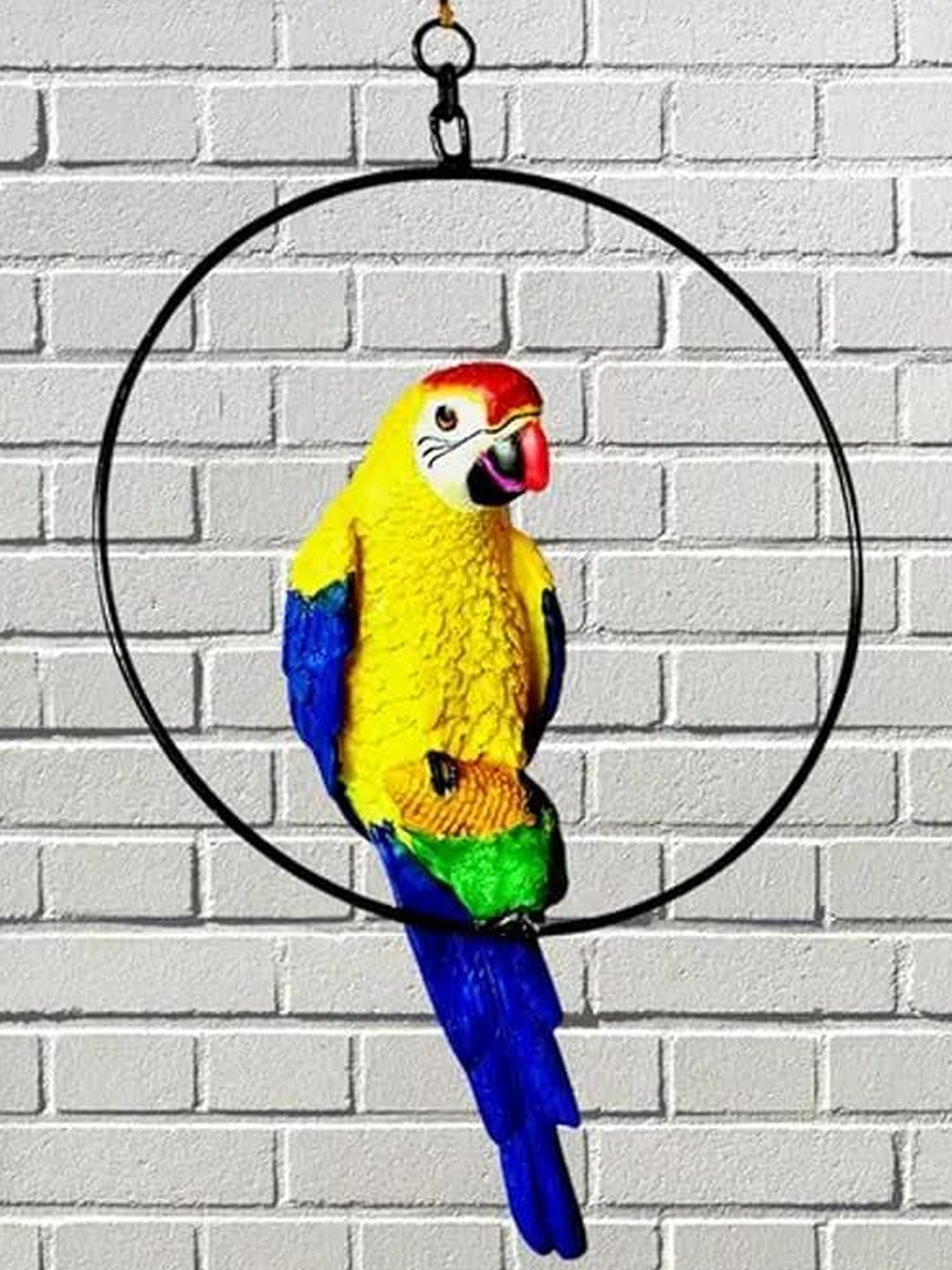 THE SACRED GIFTS Yellow & Blue Macaw Parrot Figurine Showpiece