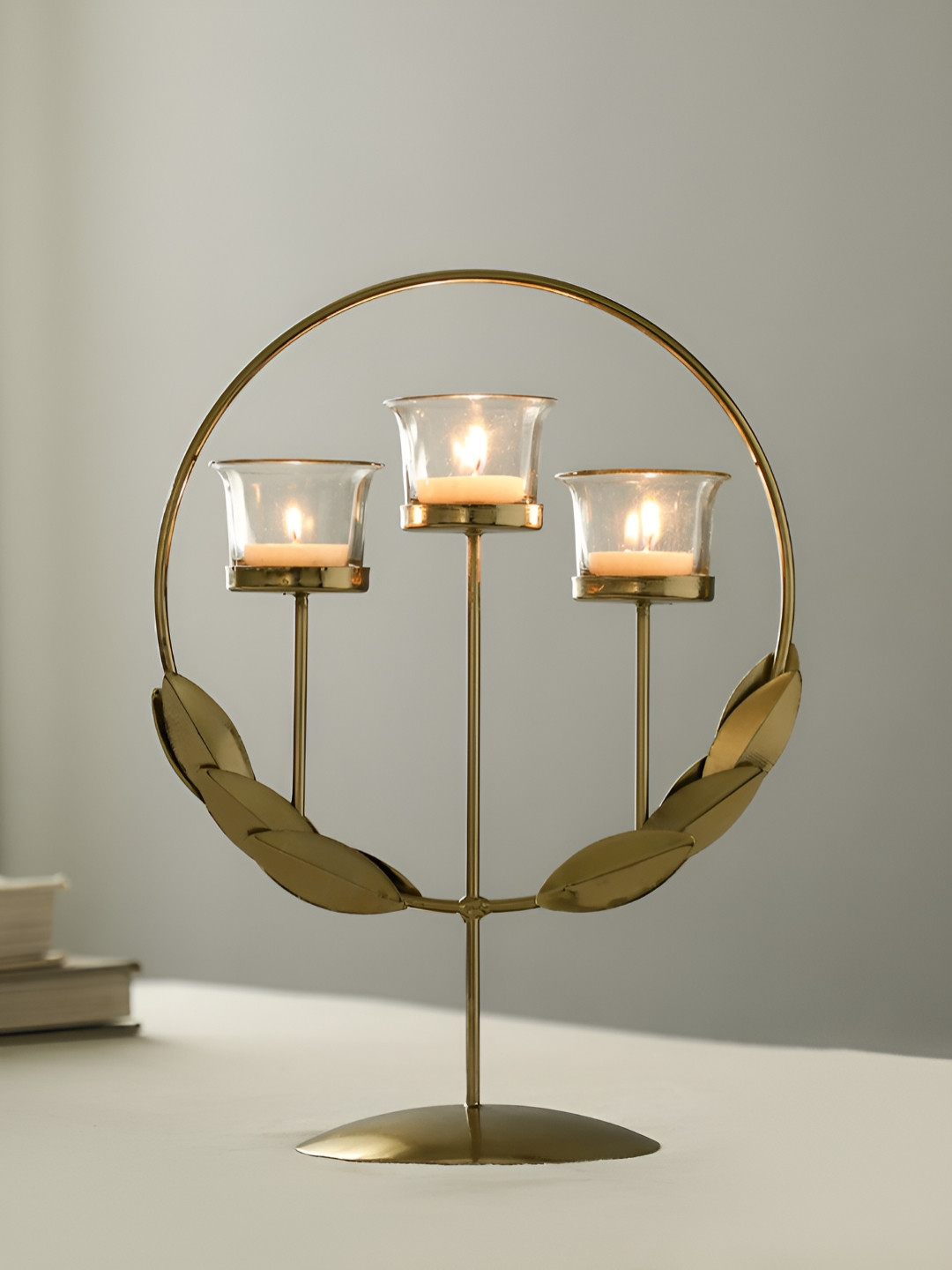 Maison Modern Gold-Toned EmberCircle Diwali Candle Holder