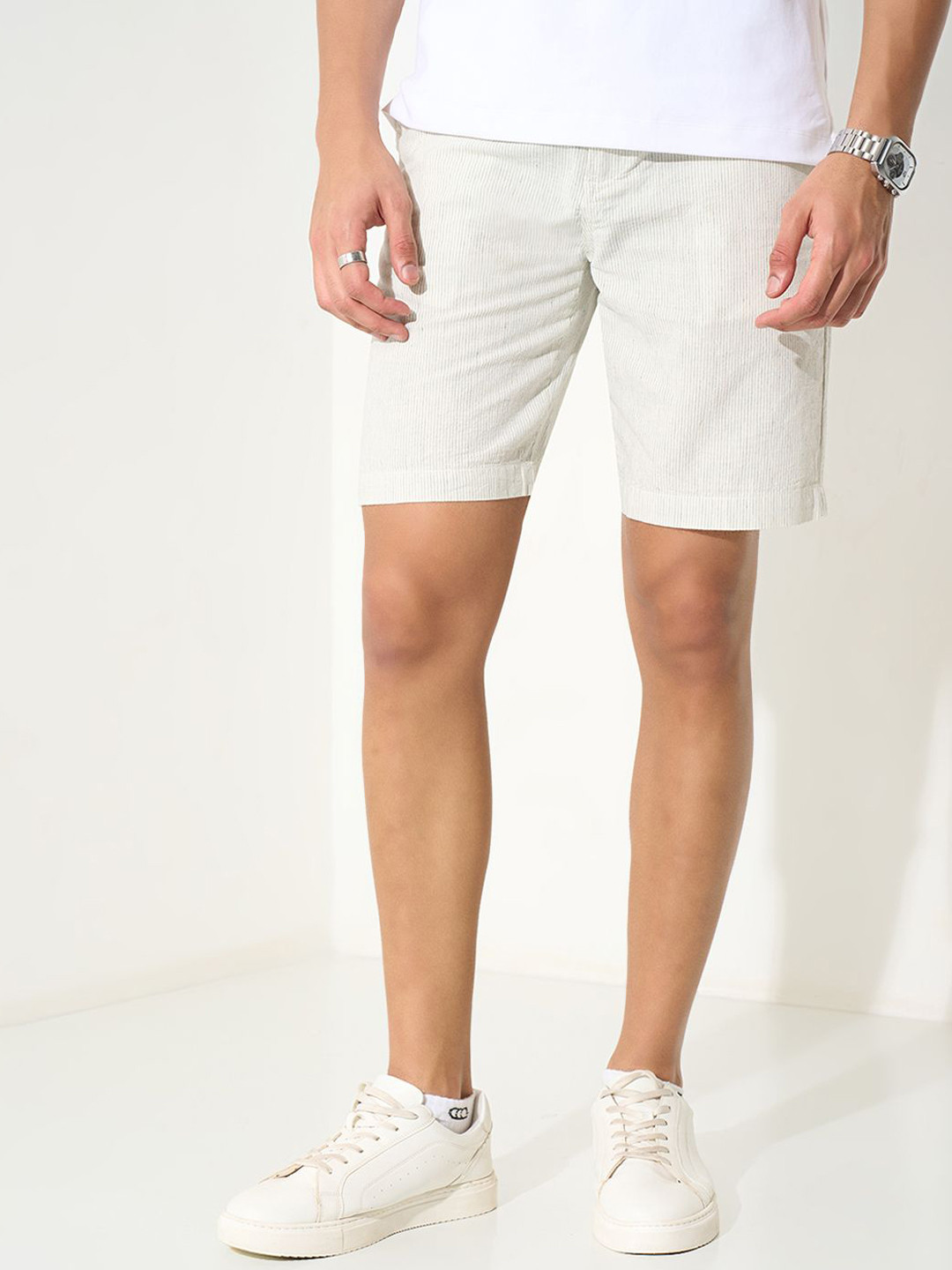 Peregrine by Pantaloons Men Striped Outdoor Fashion with Technology Shorts