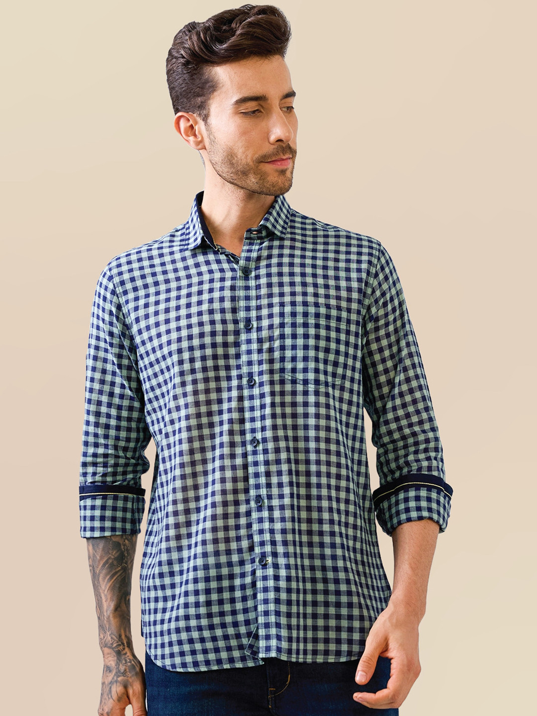 Indiqlo Men Handwoven Striped Casual Shirt