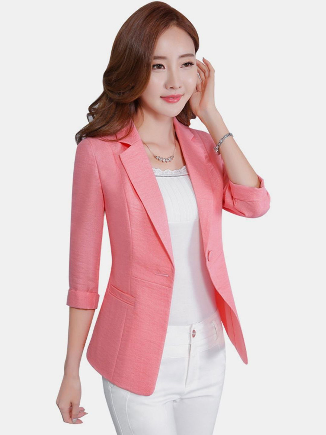 DressBerry Women Solid Overcoat Spread Collar Regular Fit Long Sleeves Coat