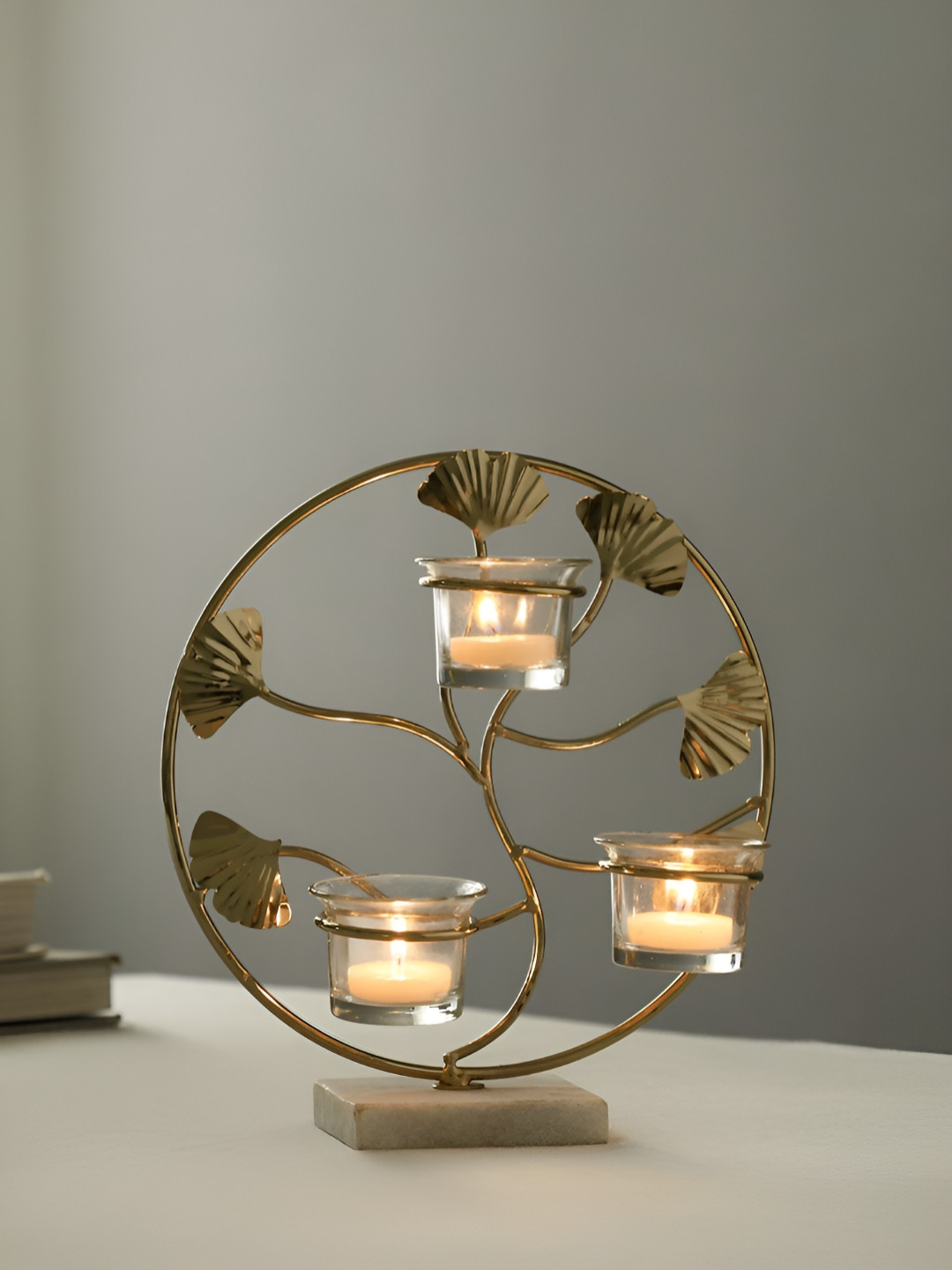 Maison Modern Gold-Toned Lumen Ring Diwali Candle Holder