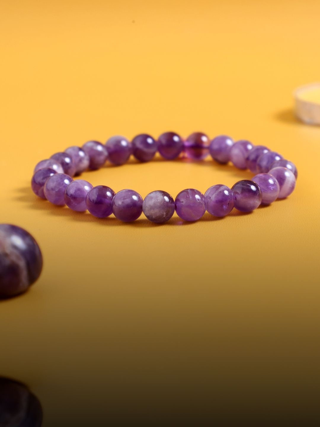Astroyogi Unisex Amethyst Beaded Bracelet