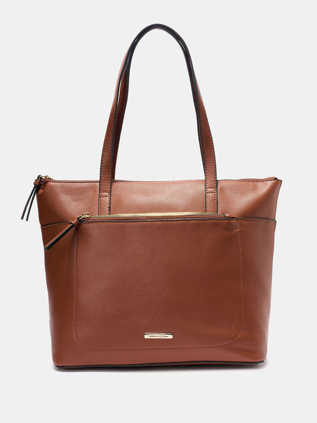 Forever Glam by Pantaloons Two Handles Zip Detail Oversized Shopper Tote Bag