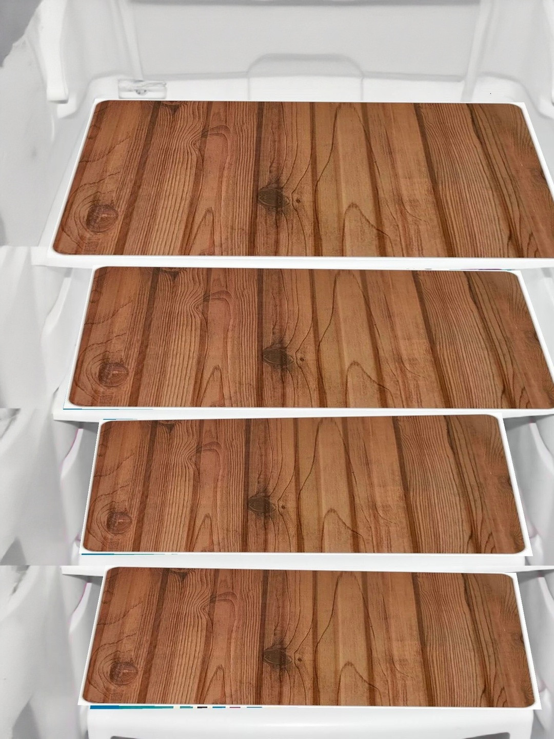 Cread Craft Set of 4 Printed Multipurpose Refrigerator Drawer Mat