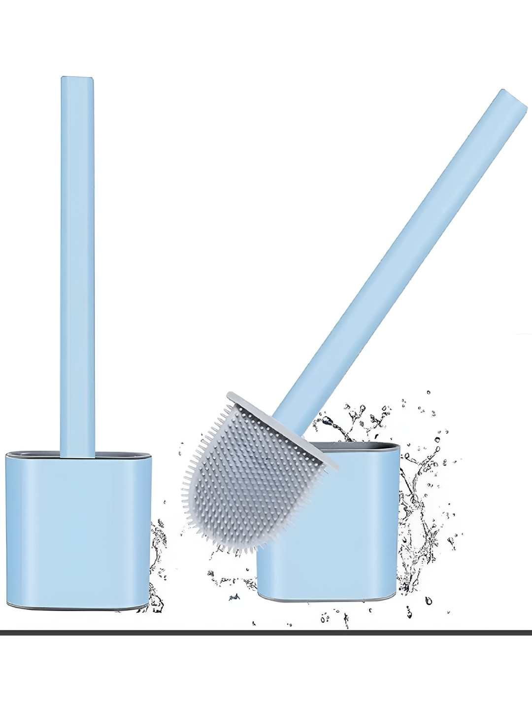 Qinpin Green & Yellow Bath Toilet Brush Holder