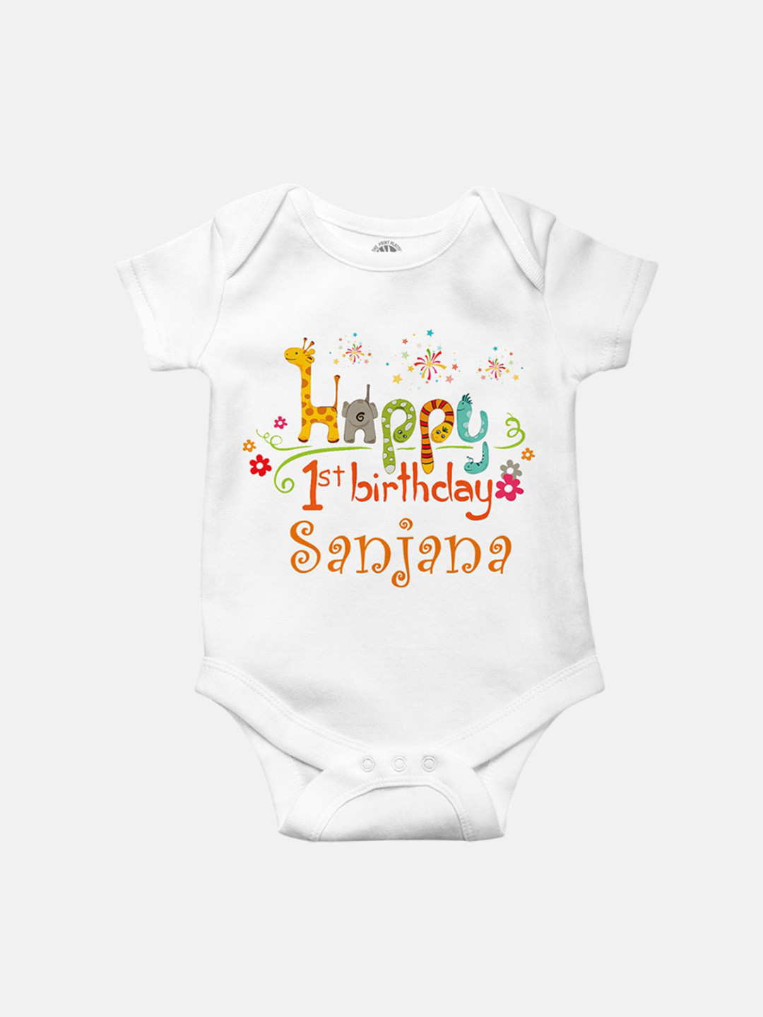 THE PRINT PLATTER Infants The Print Platter 1st Birthday Ultra Bio Wash Bodysuit