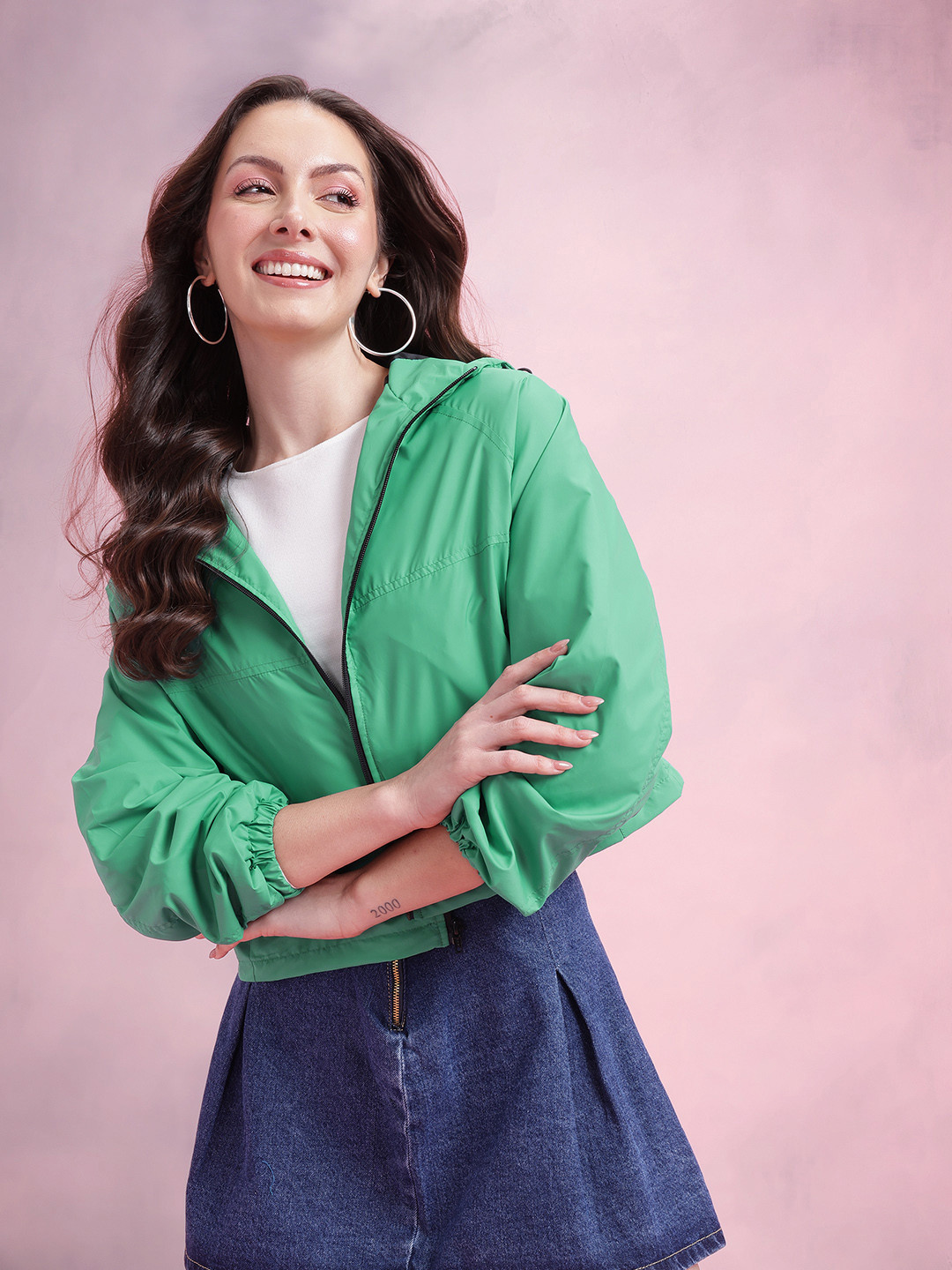 DressBerry Hooded Crop Jacket