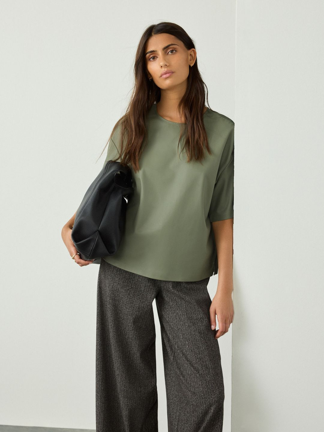 NEXT Faux Leather Short Sleeve T-Shirt