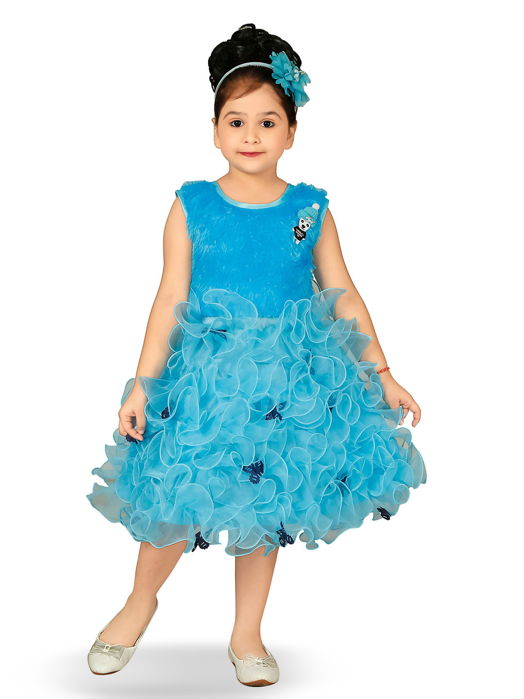 Nickys Disegno Velvet Fit & Flare Dress