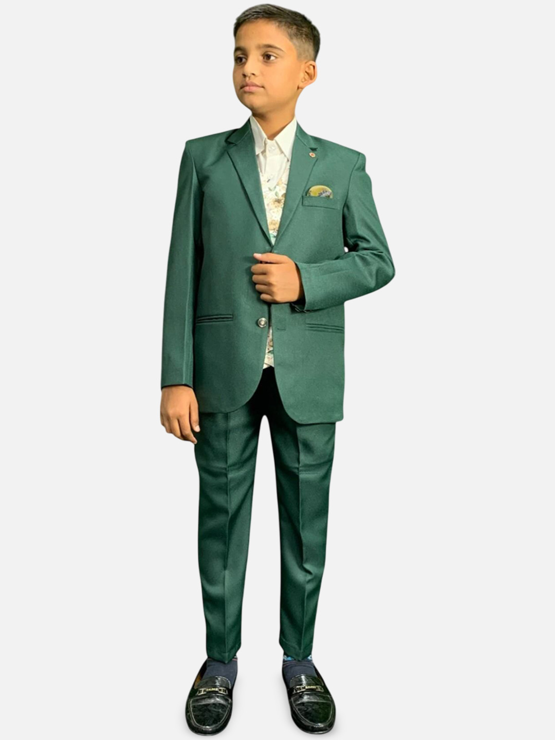 GARGIAN Master Cut Boys Self Design Single-Breasted Three-Piece Suits