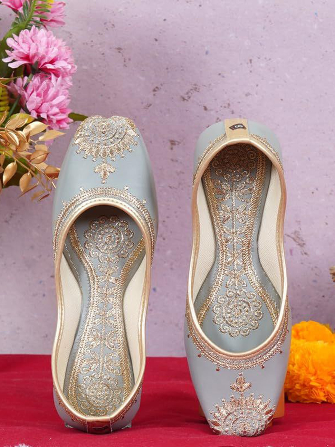 DFR Round Toe Textured Fashion Mojaries