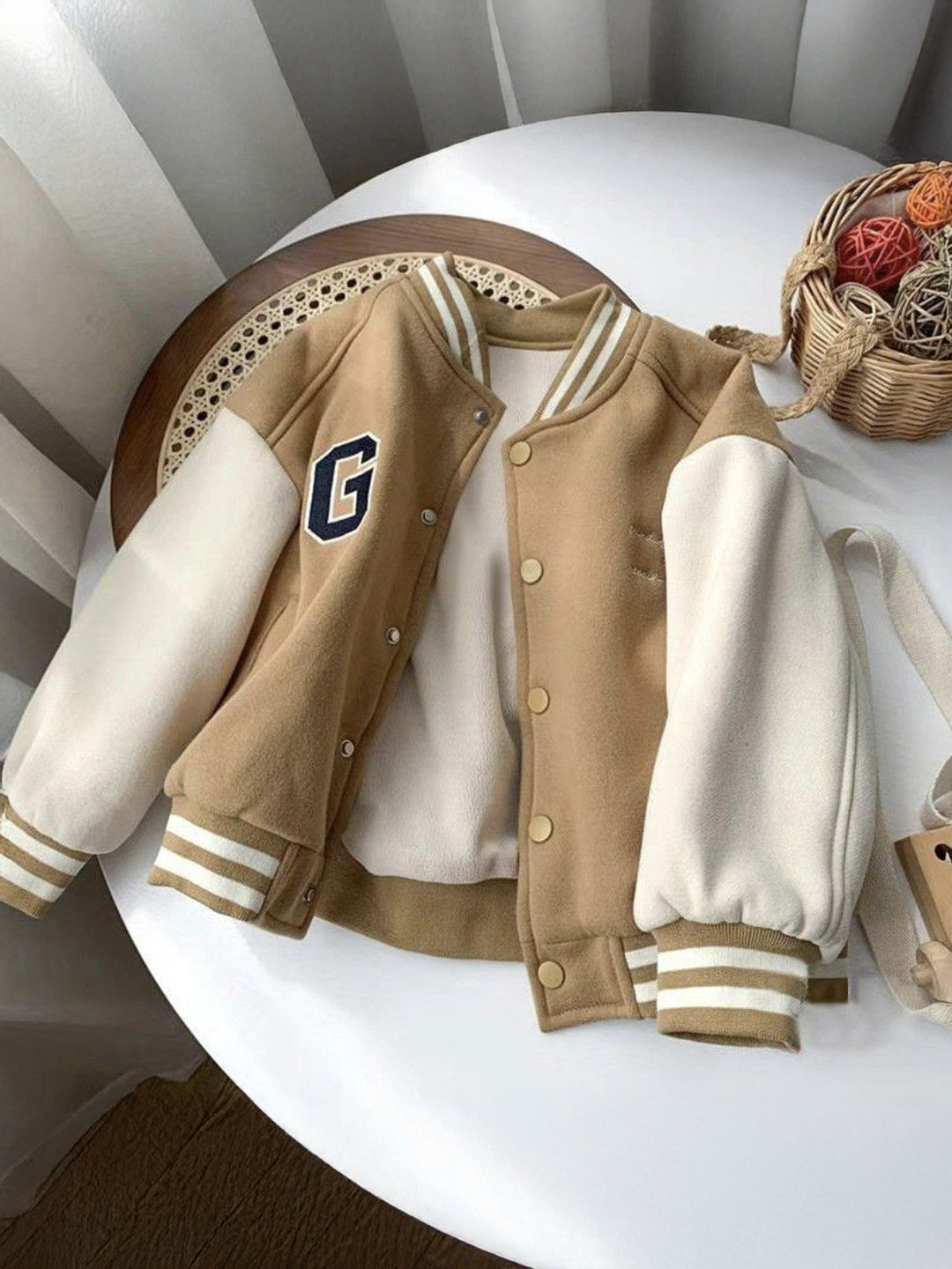 YK Boys Khaki Solid Long Sleeves Kids Sweatshirts