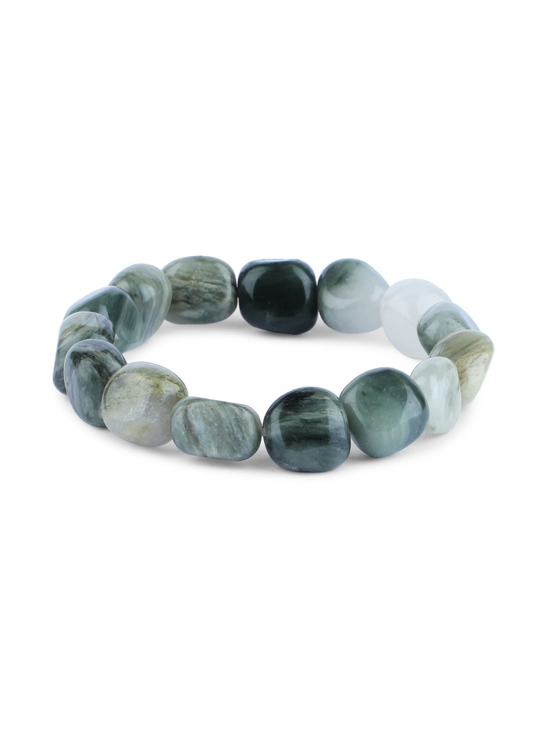 ARE Crystals Beaded Infinite Tumbled Elasticated Bracelet