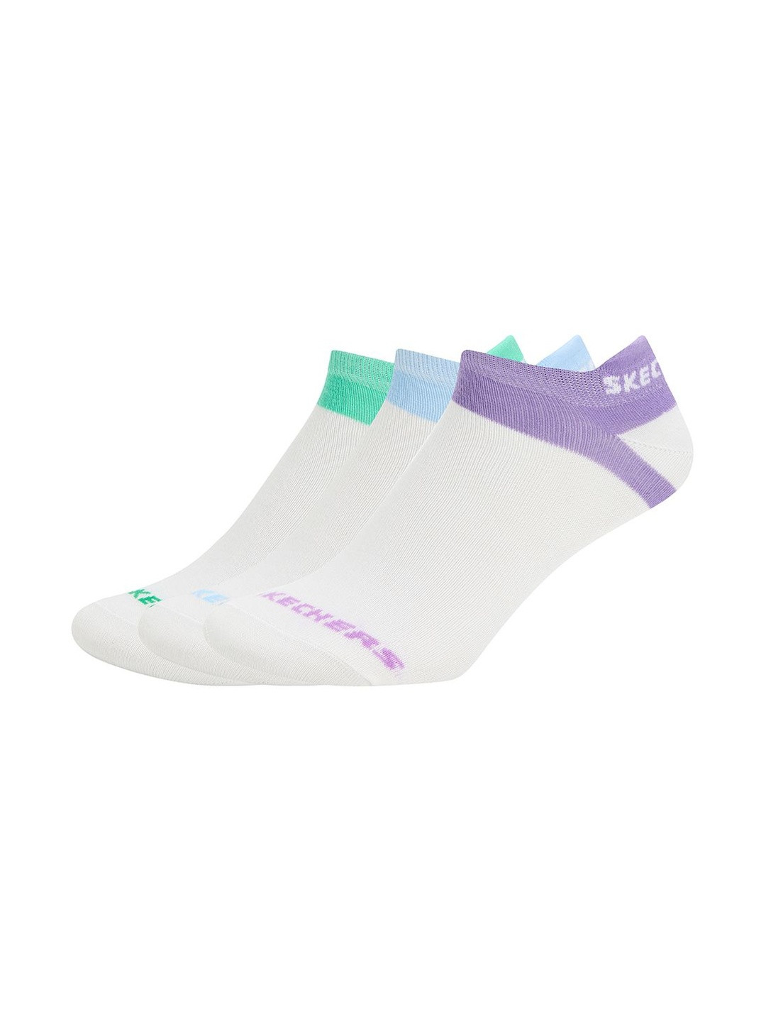 Skechers Women Pack Of 3 Pure Cotton Low Cut Ankle-Length Socks
