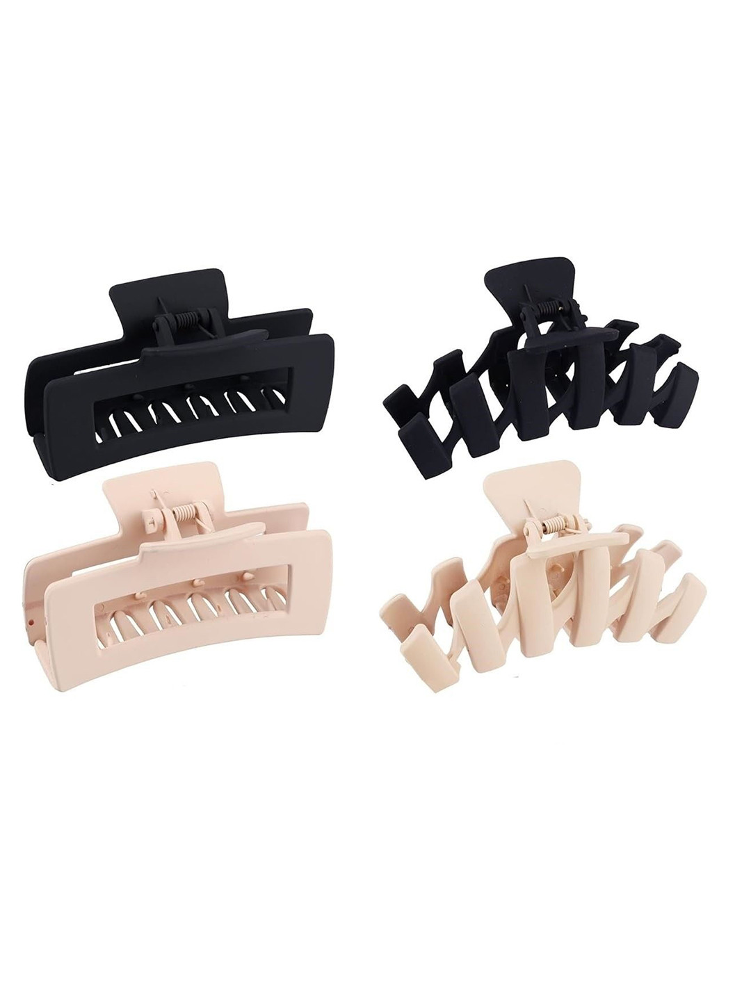 DIVASTRI Women Set of 4 Solid Clutchers Claw Clip