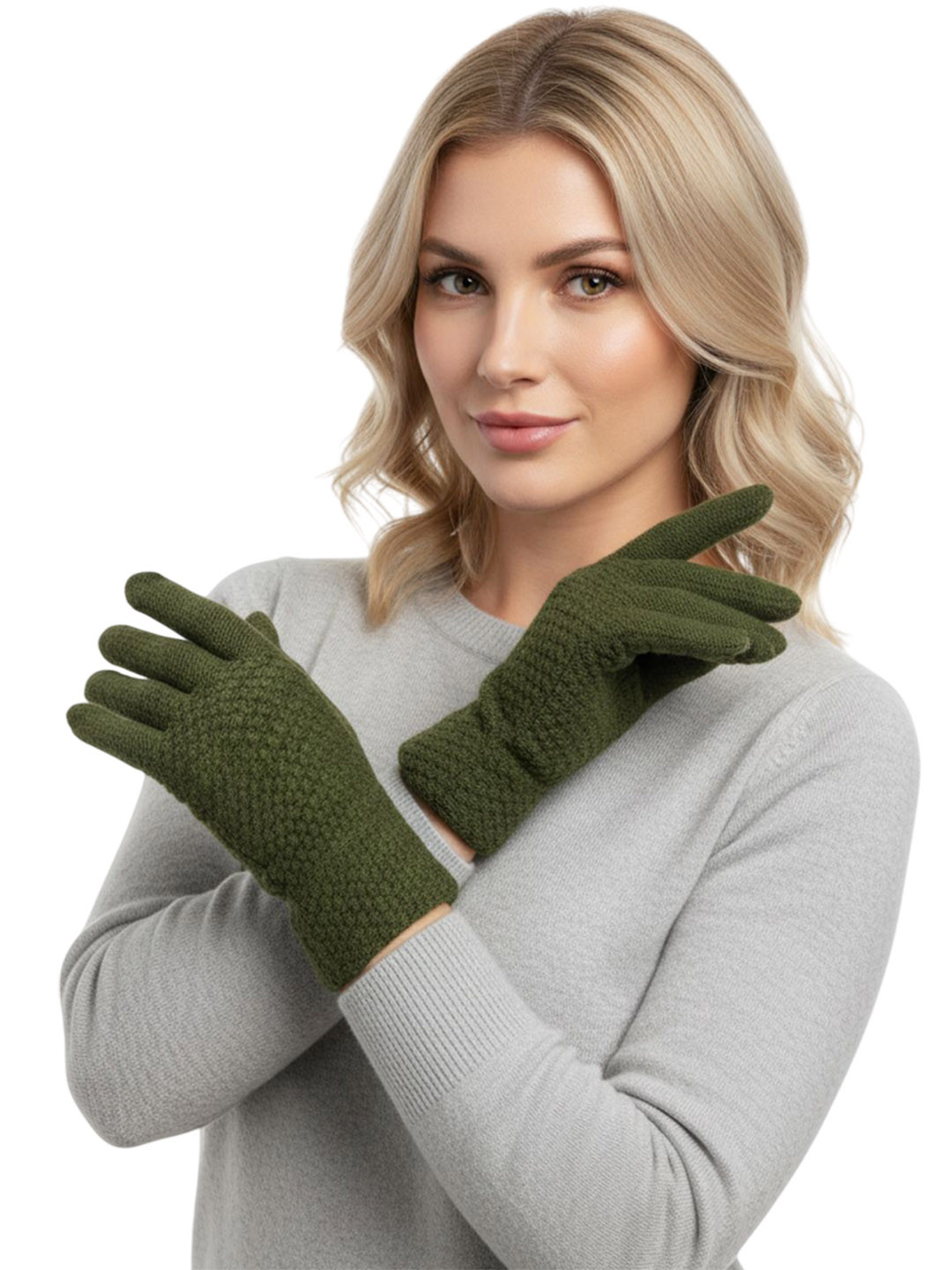 Moda Rapido Women Textured Touchscreen Gloves