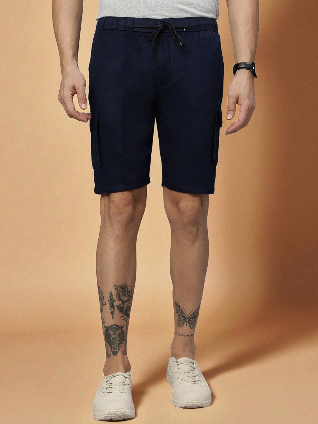 HO BINDAASS Men Slim Fit Mid-Rise Cargo